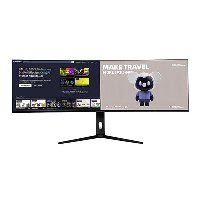 Süper Geniş Ekran 49 Inç Oyun Monitörü 5120*1440 144hz Eğimli Oyun PC Monitörü