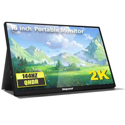 Yeni 16 inç taşınabilir monitör dizüstü bilgisayar için 2K 130Hz Bilgisayar Ekranı İnce taşınabilir oyun ekranı