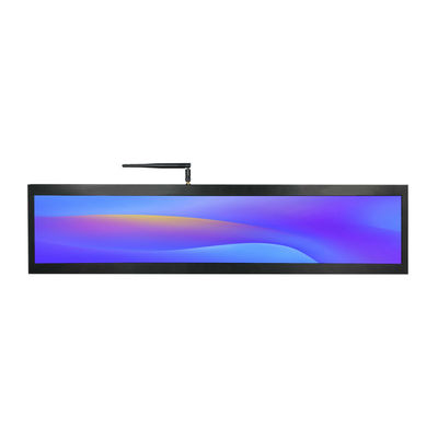 24 Inç Süpermarket Ultra Geniş Şerit Reklam Dijital İşaret Monitörü Tipi Eğitilmiş Bar LED Ekranı