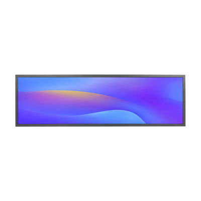 28.6 inç Ultra Wide Shelf Edge Reklam Dijital İşaret Monitörü Tipi Eğilmiş Çubuk LED Ekranı