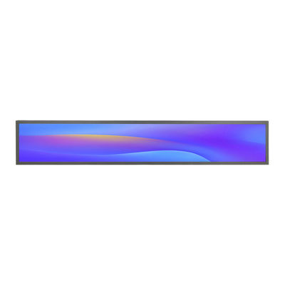 Özel 36.6 Inch Büyüklük Süpermarket İçerideki Reklamcılık Media Player Şerit Ultra Geniş Rafa Ekran Stretch Bar LCD Ekran