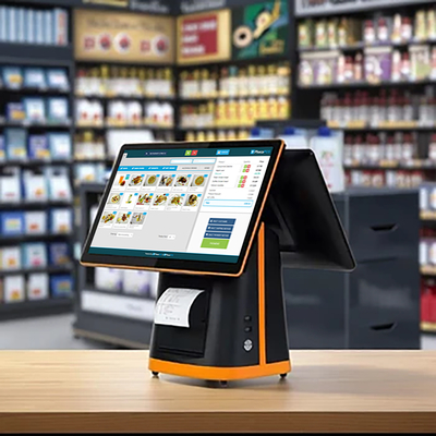 15 İnç Pos AIO Makinesi Çift Dokunmatik Ekranlı POS Monitör, Yazar Kasa İşlemleri İçin Mükemmel, Perakende Operasyonları İçin İdeal