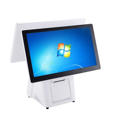 Perakende Mağazaları 10 Noktalı Kapasitif Dokunmatik Çift Ekranlı Android/Win POS Terminal Monitörü Termal Rüşvet Yazıcısı